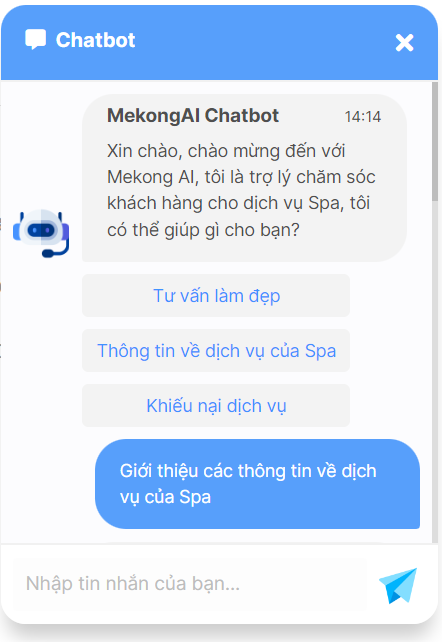 MekongAI Chatbot cho Website